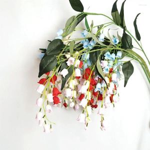Fleurs décoratives 1 pcs plante artificielle élégante simple faux lys de la vallée Simuler la soie de soie