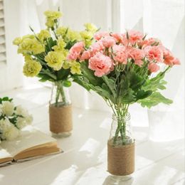 Fleurs décoratives 1 pcs Carnation réaliste simple fleur de simulation élégante Beau bouquet de poignée artificielle pour le mariage