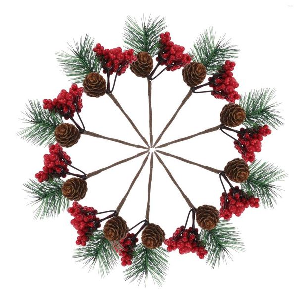 Fleurs décoratives 1 set 10 pcs arbre de Noël créatif décor