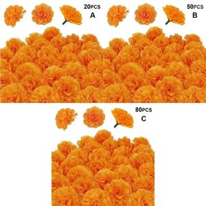 Fleurs décoratives 1 ensemble Fausse Flower Orange Festival Contacture accessoire d'oeillement simulé Party Party POPS N ° 1
