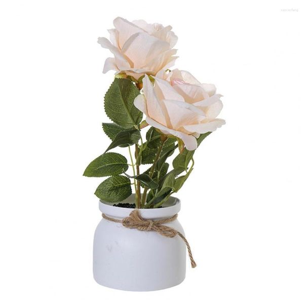 Fleurs décoratives 1 Set Fashion Faux Flower Pot de simulation en plastique de fabrication fine respectueux de l'environnement