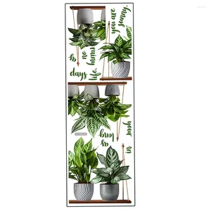 Decoratieve bloemen 1 set muurstickers voor potplanten zelfklevende stickers groen venster