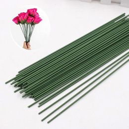 Decoratieve bloemen 10/20/30pcs 2mm 40cm bloemenstam draad ambachten donkergroen voor bloemist bloemstuk doe-het-zelf materiaal handgemaakte accessoires