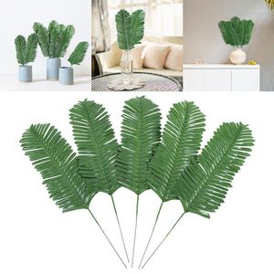 Fleurs décoratives 10/20pcs plante tropicale artificielle feuilles de palmier Simulation feuille de soie plage hawaïenne fête de mariage maison jardin décoration