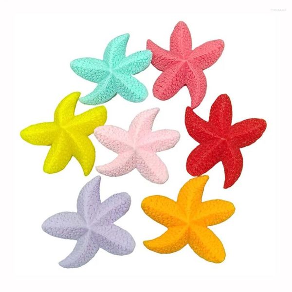 Flores decorativas, 10/20 piezas, bonita simulación de resina, estrella de mar, cabujón plano, adorno para álbum de recortes, decoración para teléfono DIY