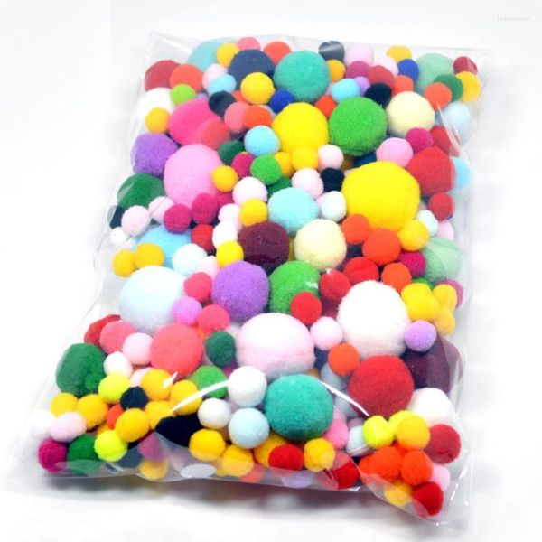 Boules de pompons de couleurs mélangées, 10-30mm, 250 pièces, fleurs décoratives, artisanat de fleurs pour la maison, accessoires de jouets, couronnes de tête, vêtement