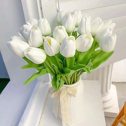 Flores decorativas 10/5pcs Bouquet artificial de tulip