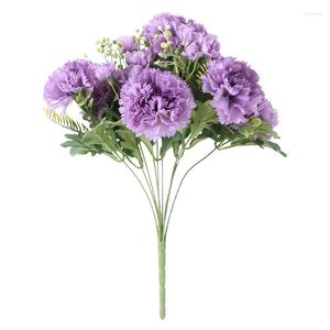 Fleurs Décoratives 10 Oeillets Artificiels Fête Des Mères Et Bouquets Pour Enseignants Anciens.