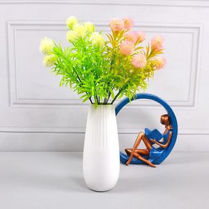 Fleurs décoratives 10 Bouquet de fleurs artificielles montées sur la tête Boule de pissenlit en soie Faux DIY Maison Décoration de mariage Saint Valentin Gif