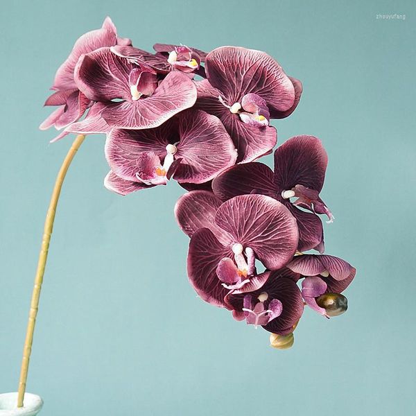 Fleurs Décoratives 10 Têtes Phalaenopsis Artificielle Décoration De La Maison Accessoires El Bureau Décor De Mariage Arrangement De Fleurs Faux Orchidée