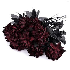 Decoratieve bloemen 10 Pack Artificial Silk Dahlia Bouquet Fake Flower Floral Arrangements Wedding Bridal For Table