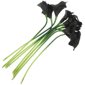 Flores decorativas 10 PCS Bouquet Bouquet Wedding Decor Decors Casa Pelocas de flores Bouquets de plástico Faux