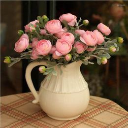 Decoratieve bloemen 10 pc's kunstmatige bloem bruiloft festival decoratie Victorian Rose huishoudelijke arrangement simulatie Silk