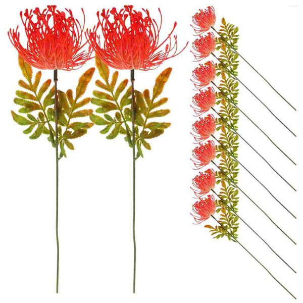 Fleurs décoratives 10 PCS Artificial Flower Party Dining Table Decor Dorcement Arrangement Bouquets STEMS Plastique Simulation