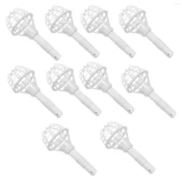 Fleurs décoratives 10 pcs Réceptacle vide Supply de mariage Fleur Fleur DIY Handle du bouquet lié du bouquet frais