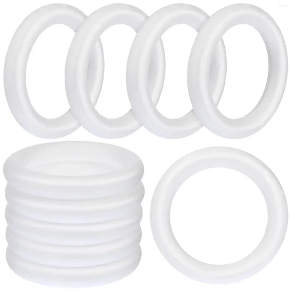 Fleurs décoratives 10 pcs Supplies de peinture Foam Anneaux ronds de Noël Couronne circulaire Modèle Kid Diy Circle