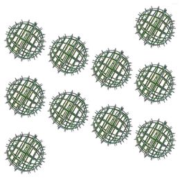 Fleurs décoratives 10 Pcs En Plastique Floral Ball Rack Fleur Arrangement Titulaire En Plein Air De Mariage Décor Herbe Cadre Plantes Artificielles Ornement