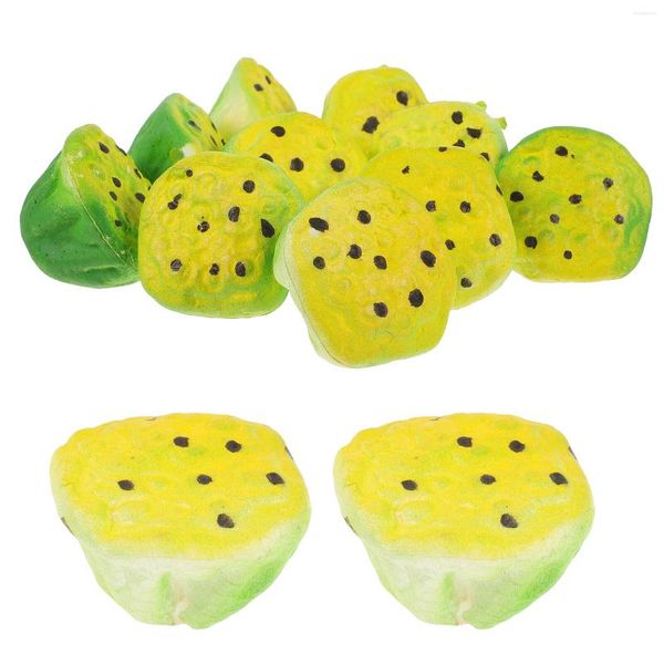 Fleurs décoratives 10 Pcs Simulé Lotus Core Seedpod Bureau Decore Aquarium Naturel Maison Accessoire Ornement Modèle