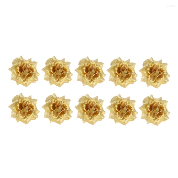 Fleurs décoratives 100 pièces artificielle Rose fleur accessoires de mariage décoration de la maison Mini bricolage guirlande Simulation têtes de soie en vrac pour