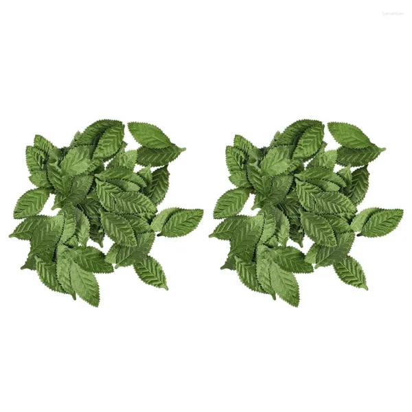 Fleurs décoratives 100 PCS FAUX LEAF SIMULATION FELLES