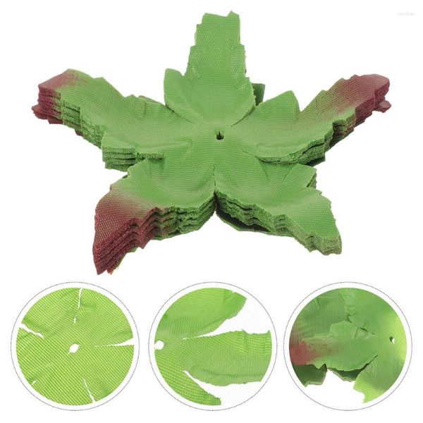 Fleurs décoratives 100 pièces matériaux bricolage fournitures calices faisant fausse pivoine sépales artificiels tissu vert accessoires