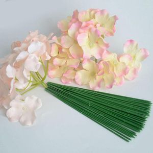 Fleurs décoratives 100 pièces tige de fleur en pot fil de jardinage tige artificielle décoration plante en plastique cadeau Simulation pôle