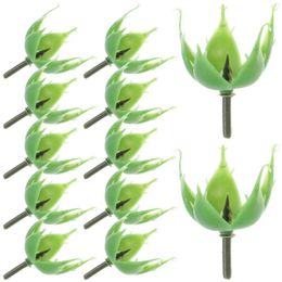 Fleurs décoratives 100 pièces, porte-fleurs de savon, matériaux de bricolage artificiels, calices, fournitures en plastique du deuxième étage, sépales verts