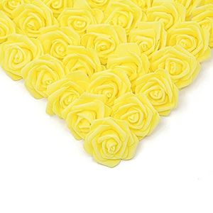 Fleurs Décoratives 100 Pièces Faux Rose Fleur Head Real Look Mousse Faux Roses Pour DIY Creative Mariage Baby Shower Party Table Home