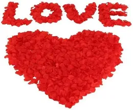 Fleurs décoratives 1000 pièces pétales de rose en soie artificielle rouge foncé pour la fête de mariage décoration florale de la Saint-Valentin-paquet en vrac