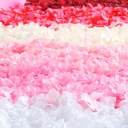 Fleurs décoratives 1000 pièces de fournitures de mariage jetées à la main sur le Site, tissu en soie, Simulation de pétales, décoration de salle