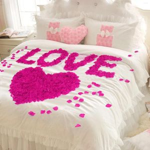 Fleurs décoratives 1000pcs Pétales roses artificielles Silk Bright Fabric Real Bridal Wedding Home Decoration