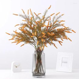 Fleurs décoratives 100 cm Fleur artificielle Cypress branche plastique en plastique faux automne pour le mariage Home Bureau Jardin Décoration extérieure