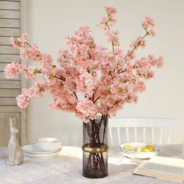 Fleurs décoratives 100cm, fourniture transfrontalière en tissu de soie, fleur de cerisier japonais, Explosion d'amazon, décoration de mariage et de maison