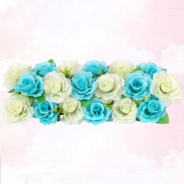 Fleurs décoratives 100 cm personnalisé fête de mariage fleur arrangement mural fournitures soie pivoine rangée artificielle décor arc romantique toile de fond