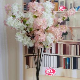 Fleurs décoratives 100cm, Simulation de branche de fleur de cerisier, arbre pour salle de mariage, bricolage, fête, balcon, décoration de vigne florale