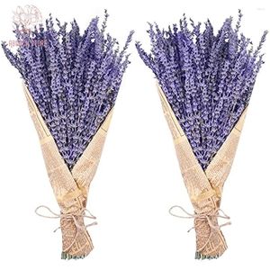 Fleurs décoratives 100g Lavande naturelle séchée Décoration de fête de mariage Saint-Valentin Bouquet de mariée Fluffy Pampa Décoration de Noël