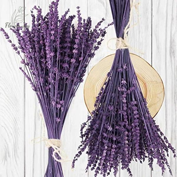 Fleurs décoratives 100g paquet de lavande préservé bouquet séché naturel pour l'artisanat désherbage décor à la maison accessoires de décoration de table à manger