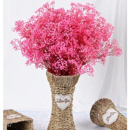 Decoratieve bloemen 100 gbaby's adem gedroogde gipsperrendement kunstmatige bruiloftdecoratie fleurs valentijn cadeau ideeën wens sh