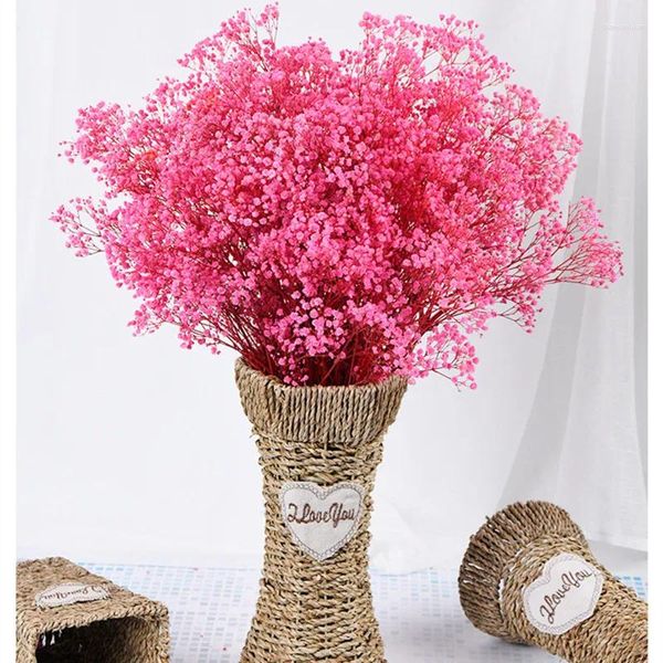 Flores decorativas 100gbaby's Breath Gypsophila Arreglo Decoración de bodas artificiales Fleurs Valentín Ideas de regalo Wish Sh