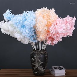 Fleurs décoratives 100 Pcs Simulation De Fleur Artificielle Branche De Fleur De Cerisier Blanc Dérive Neige Gypsophile Bouquet Pour Mariage DIY