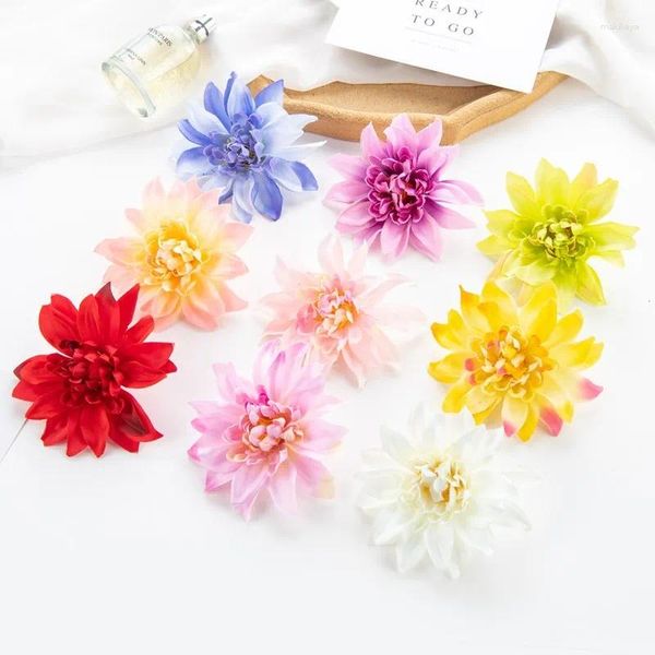 Fleurs décoratives 100pcs année artificielle décoration de Noël pour la maison couronne de mariage soie gerbera en plein air bricolage boîte à bonbons matériel de gâteau