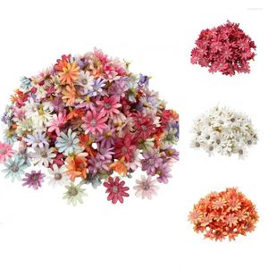 Fleurs décoratives 100 pièces/sac, tête de fleur artificielle, belle guirlande spéciale, fausse décoration ornementale Anti-chute