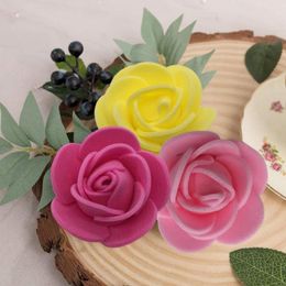 Fleurs décoratives 100 pièces Durable 3.5 cm artificielle petite Rose bricolage guirlande Bouquet fleur réutilisable pas d'arrosage Pographie accessoire