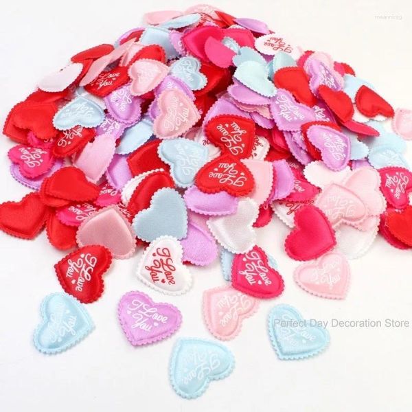 Fleurs décoratives 100pcs je t'aime éponge coeur en forme de pétale fournit des fournitures de mariage à la main