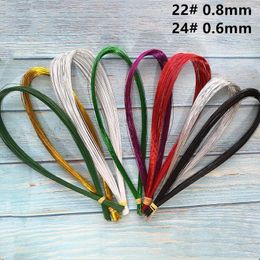 Decoratieve Bloemen 100 stks/partij 22 #24 #80 cm Lengte DIY Nylon Kous Bloem Ijzeren Draden Bloemen Draad kransen Materiaal Accessoire