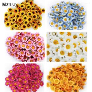 Fleurs décoratives 100pcs / lot Artificiel Flower Wedding Decoration Decoration Simulation Small Duy Pographie outil