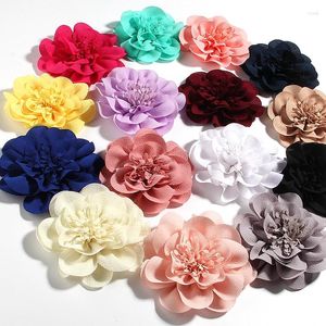 Fleurs décoratives 100 pièces, tissu en mousseline de soie Rose roulé, étamine artificielle pour robe de mariée, vêtements, chapeaux, décoration de coiffure, bricolage