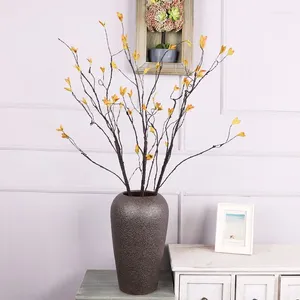 Fleurs décoratives 102 cm arrangement de fleurs pliables branches arbre plantes artificielles rotin avec feuilles vertes vigne de la feuille de saule