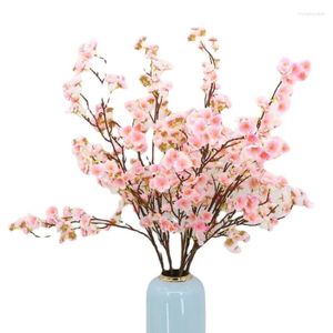 Fleurs décoratives 103 cm de la fleur de cerisier simulée Branche de la branche se réfère aux arbres Décorations de mariage en plastique Plafond