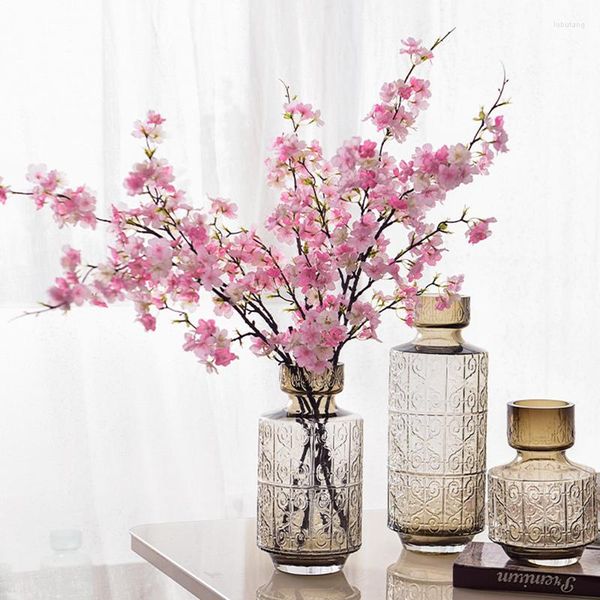 Fleurs décoratives 109 cm rayonne fausse fleur de cerisier longues branches mariage arc fête bricolage maison jardin décoration fleur accessoires